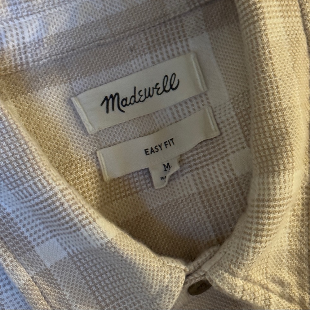 Madewell Men’s Easy Fit Flannel, Men’s Size Medium.